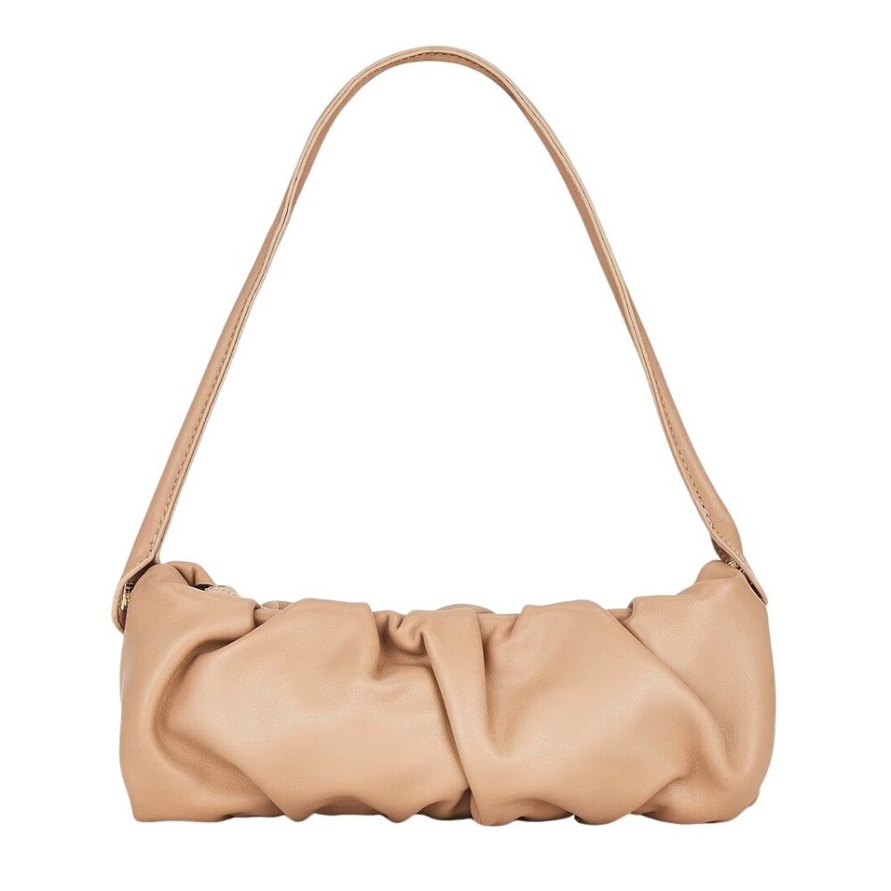 8 Other Reasons Puff Shoulder Bag in Khaki One Size New Womens Faux Leather - Picture 2 of 10